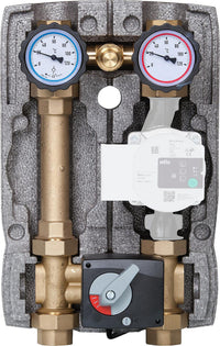 Kit modules hydrauliques Easyflow DN25 R1" avec soupape différentielle et isolation EPP type 6 avec mélangeur 4 voies