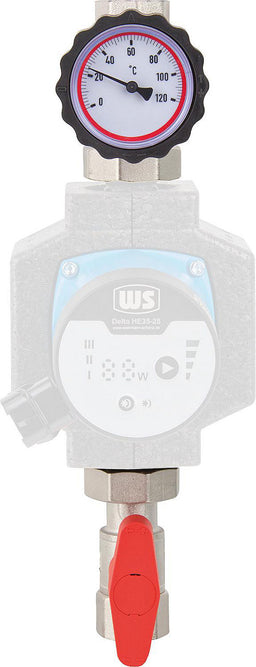 Kit de départ Easyflow type 9 avec robinet-thermomètre à boisseau et clapet anti-thermosiphon