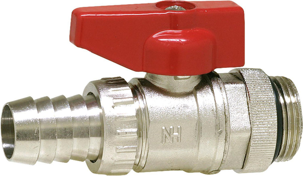 Robinet de vidange KFE à boisseau sphérique 3/4" nickelé, joint torique et contre-écrou