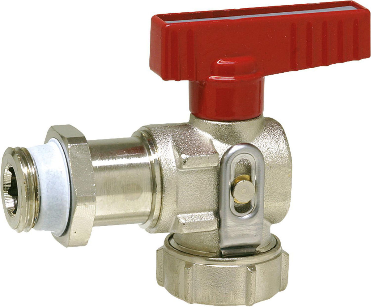 Robinet de vidange KFE à boisseau sphérique simplex DN15 (1/2") version longue, 10 bar
