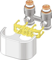 Habillage design pour bloc de robinet bitube VarioCon