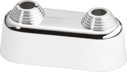 Rosace double simplex chromée pour tube Ø 10-22 mm