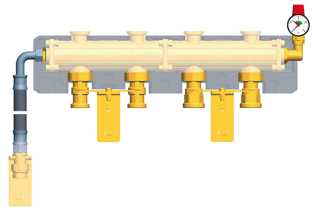 Kit de sécurité pour le montage au distributeur 3 bars jusqu'à 50kW, manomètre 0-4 bars