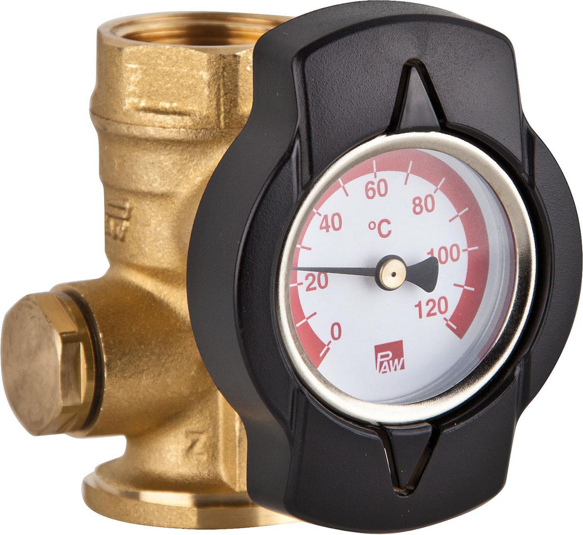 Vanne à boisseau sphérique de pompe laiton, type TKS à bride avec clapet anti-thermosiphon