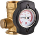 Vanne à boisseau sphérique de pompe laiton, type TKS à bride avec clapet anti-thermosiphon