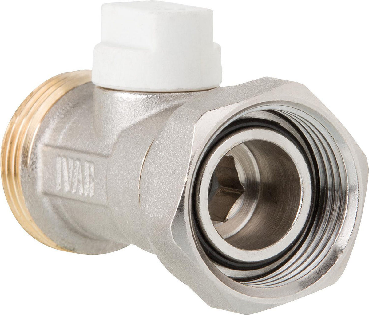 Robinet à boisseau sphérique eurocône 3/4" à commande par tournevis, avec écrou tournant