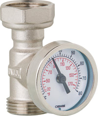Pièce de raccordement eurocône 3/4" avec thermomètre
