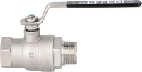Robinet à boisseau sphérique gaz inox, mâle × femelle, levier acier