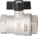 Robinet à boisseau sphérique gaz inox, femelle × femelle, poignée papillon