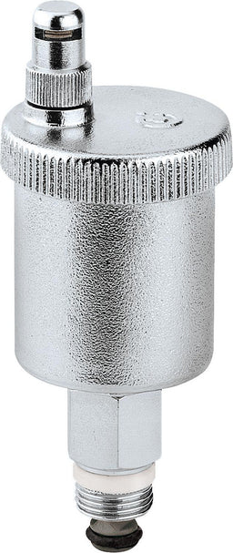 Purgeur automatique Caleffi MINICAL type 5021, avec bouchon hygroscopique, DN 10 (3/8") mâle, laiton chromé