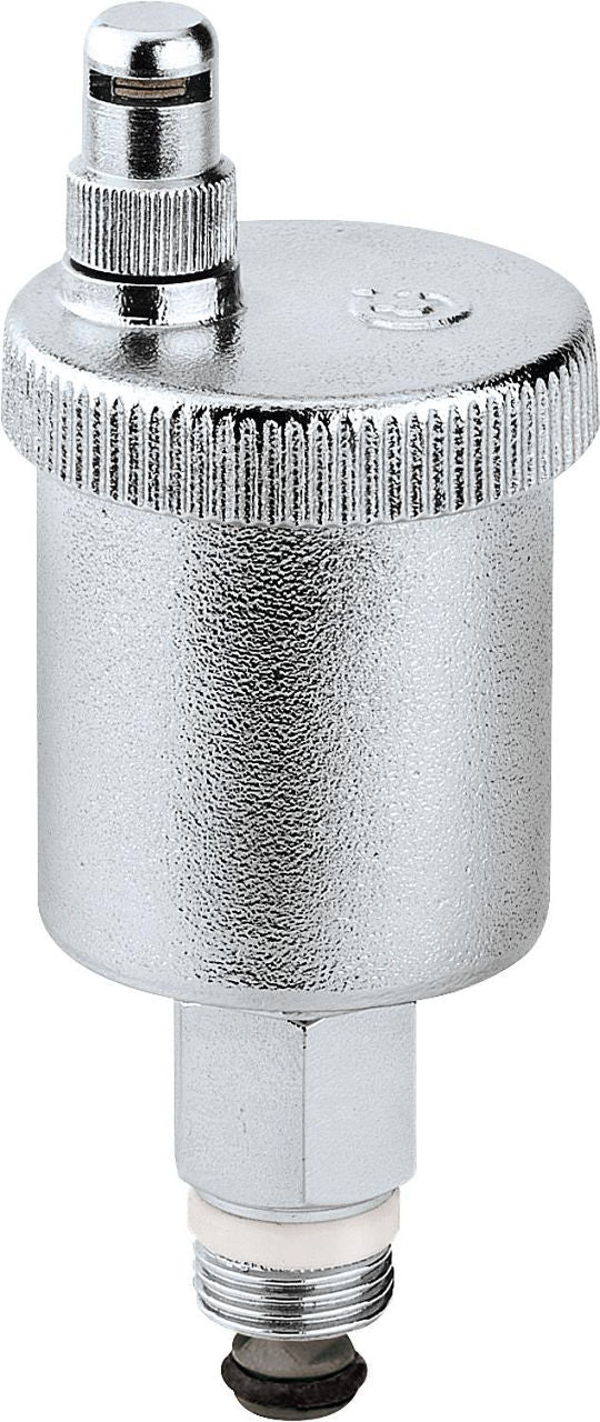 Purgeur automatique Caleffi MINICAL type 5021, avec bouchon hygroscopique, DN 10 (3/8") mâle, laiton chromé
