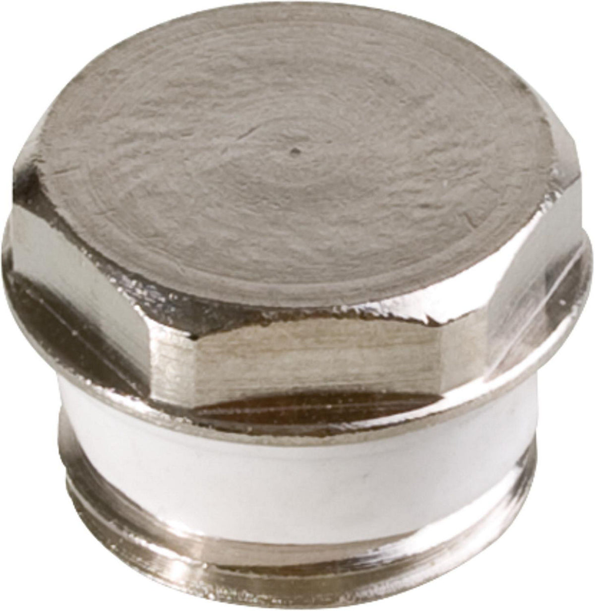 Bouchon d'obturation conique DN 15 (1/2"), laiton nickelé, joint silicone
