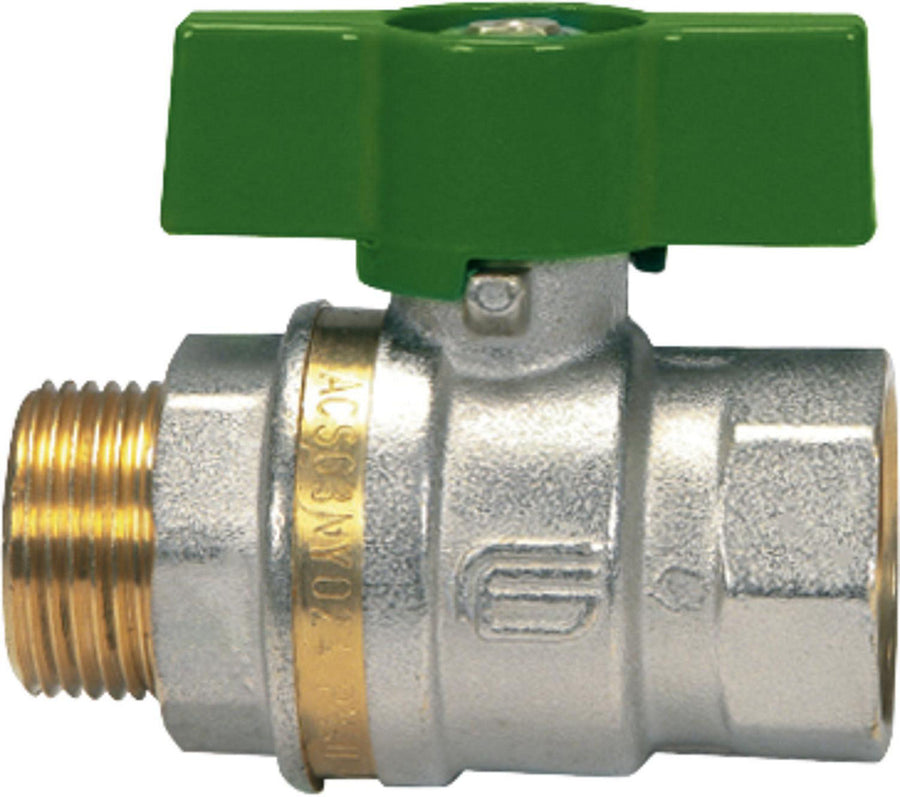 Robinet à boisseau sphérique eau potable EFFEBI femelle × mâle, poignée en T alu