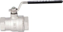 Robinet à boisseau sphérique gaz inox, femelle × femelle, levier acier