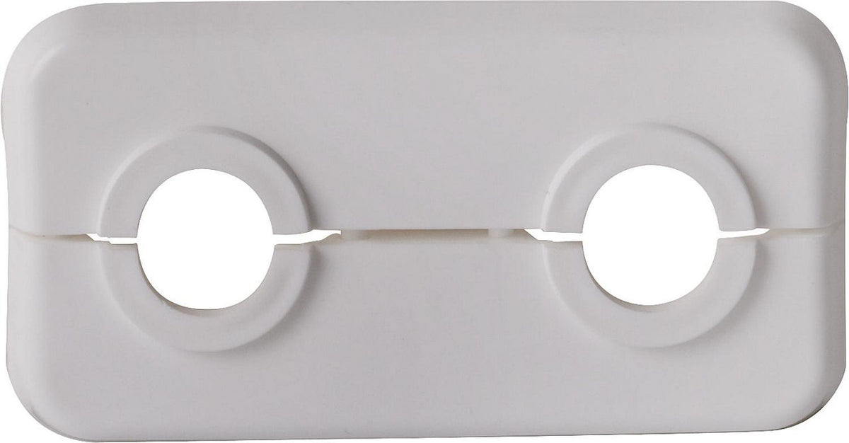 Rosace double fendue de radiateur PP blanche