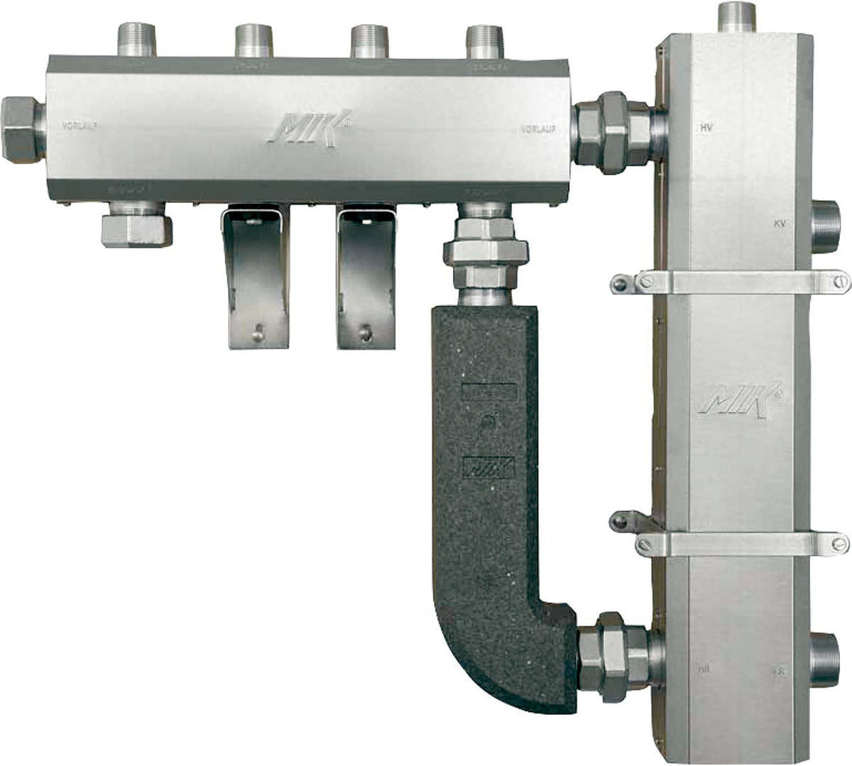 Tube de raccordement isolé avec 3 raccords à visser DN 50 (2") pour HV 80/125 et HW 80/570A