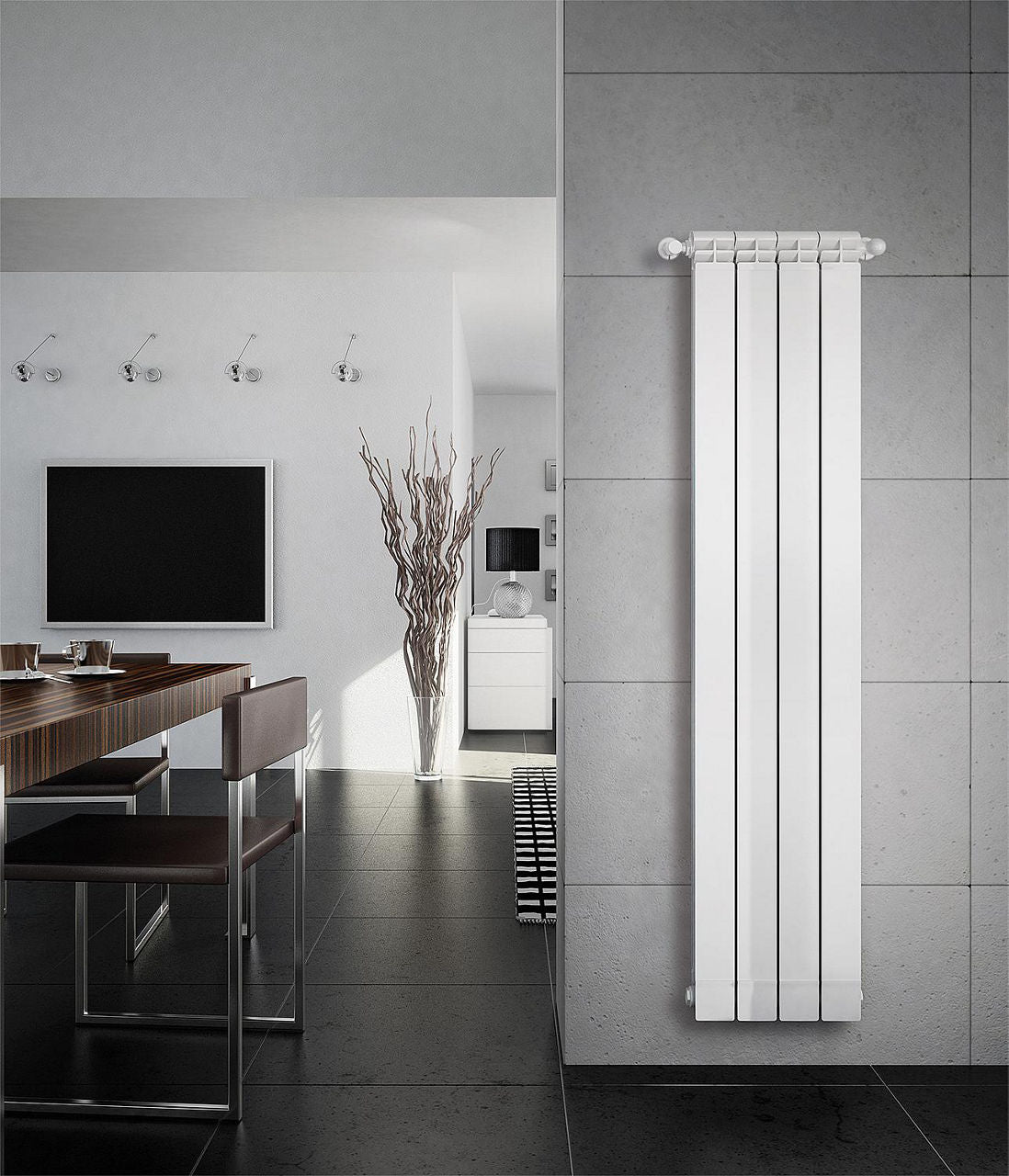 Radiateur en aluminium Fondital Maior Dual 80, H 2066 mm, entraxe 2000 mm