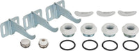 Kit de bouchons de raccordement A82 pour Dual 80, DN 25 (1") × DN 15 (1/2"), RAL 9010, supports et purgeurs inclus