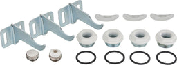 Kit de bouchons de raccordement A82 pour Dual 80, DN 25 (1") × DN 15 (1/2"), RAL 9010, supports et purgeurs inclus