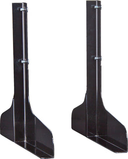 Paire de pieds en acier noir pour radiateur infrarouge mural