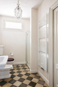 Radiateur sèche-serviettes Fondital Cool en aluminium avec raccord central, blanc RAL 9010