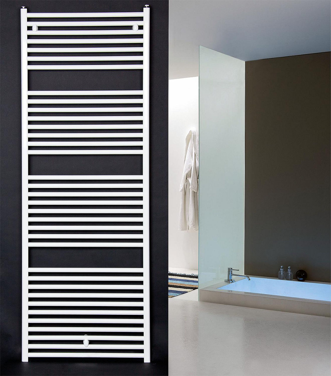 Radiateur sèche-serviettes Fondital Cool en aluminium, blanc RAL 9010