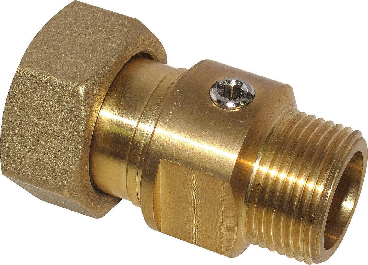Vanne d'arrêt à boisseau Easyflow DN20 (3/4") mâle x DN25 (1") écrou tournant