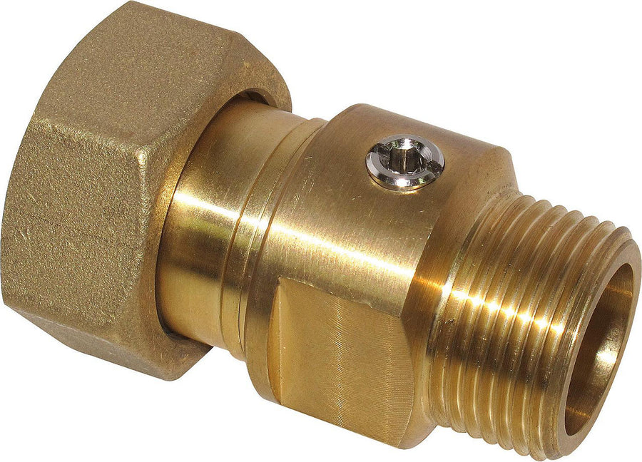 Vanne d'arrêt à boisseau Easyflow DN20 (3/4") mâle x DN25 (1") écrou tournant