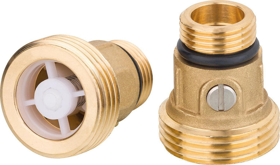 Kit d'arrêt avec clapet anti-retour pour circulateur, DN15 (1/2") mâle x DN25 (1") mâle