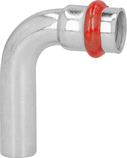 Coude 90° (F/M) à sertir acier contour V