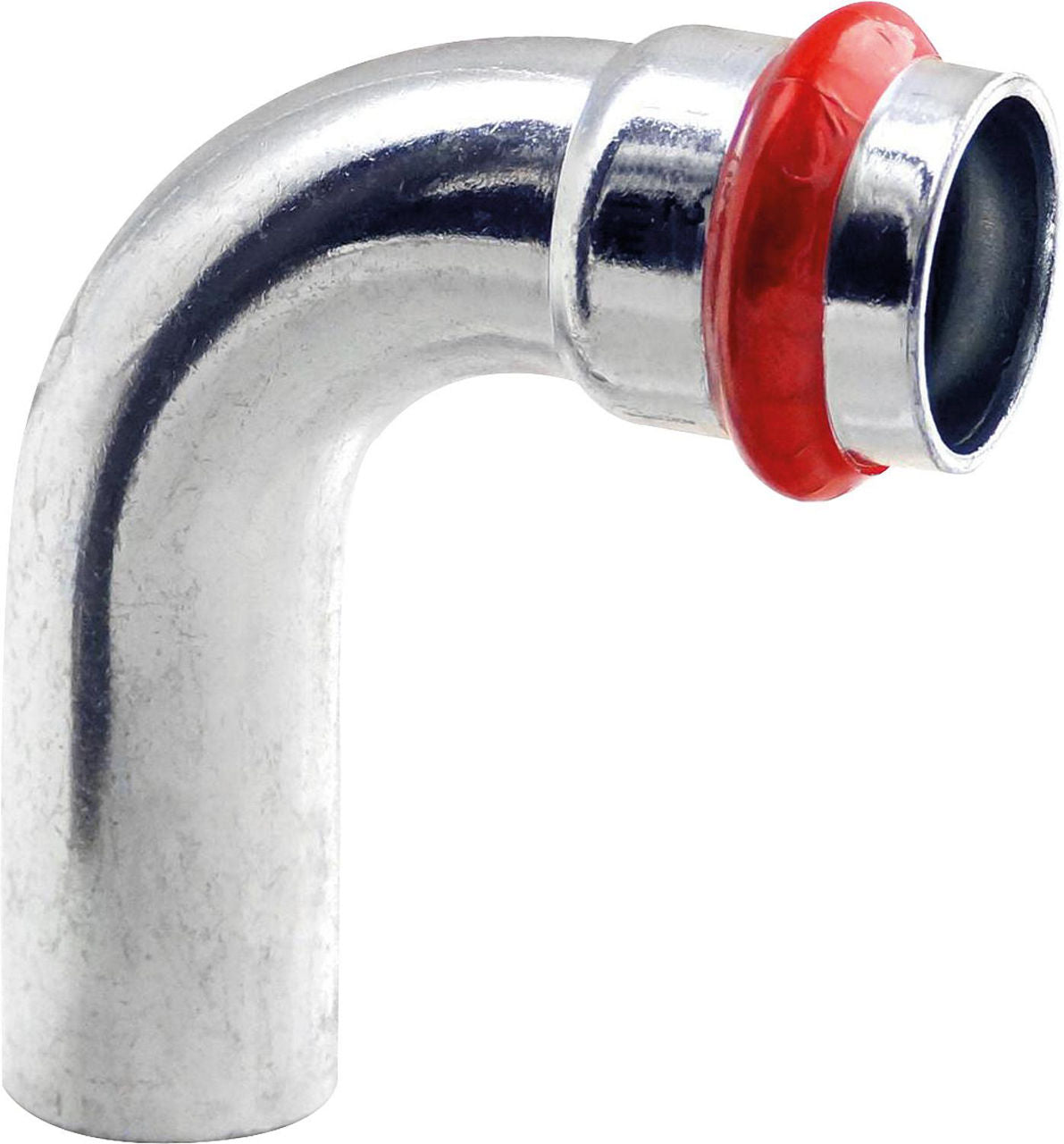 Coude 90° (F/M) à sertir acier contour V