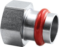 Manchon de transition à sertir acier contour V (filetage F)