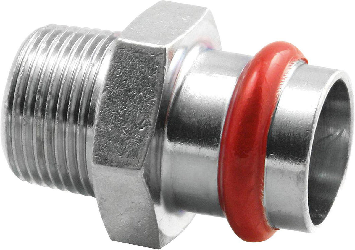 Manchon de transition à sertir acier contour V (filetage M)
