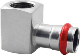 Équerre de transition à sertir acier contour V (filetage F)