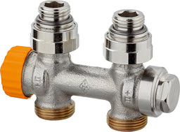 Bloc de robinet thermostatique IMI Multilux Eclipse femelle équerre, bitube