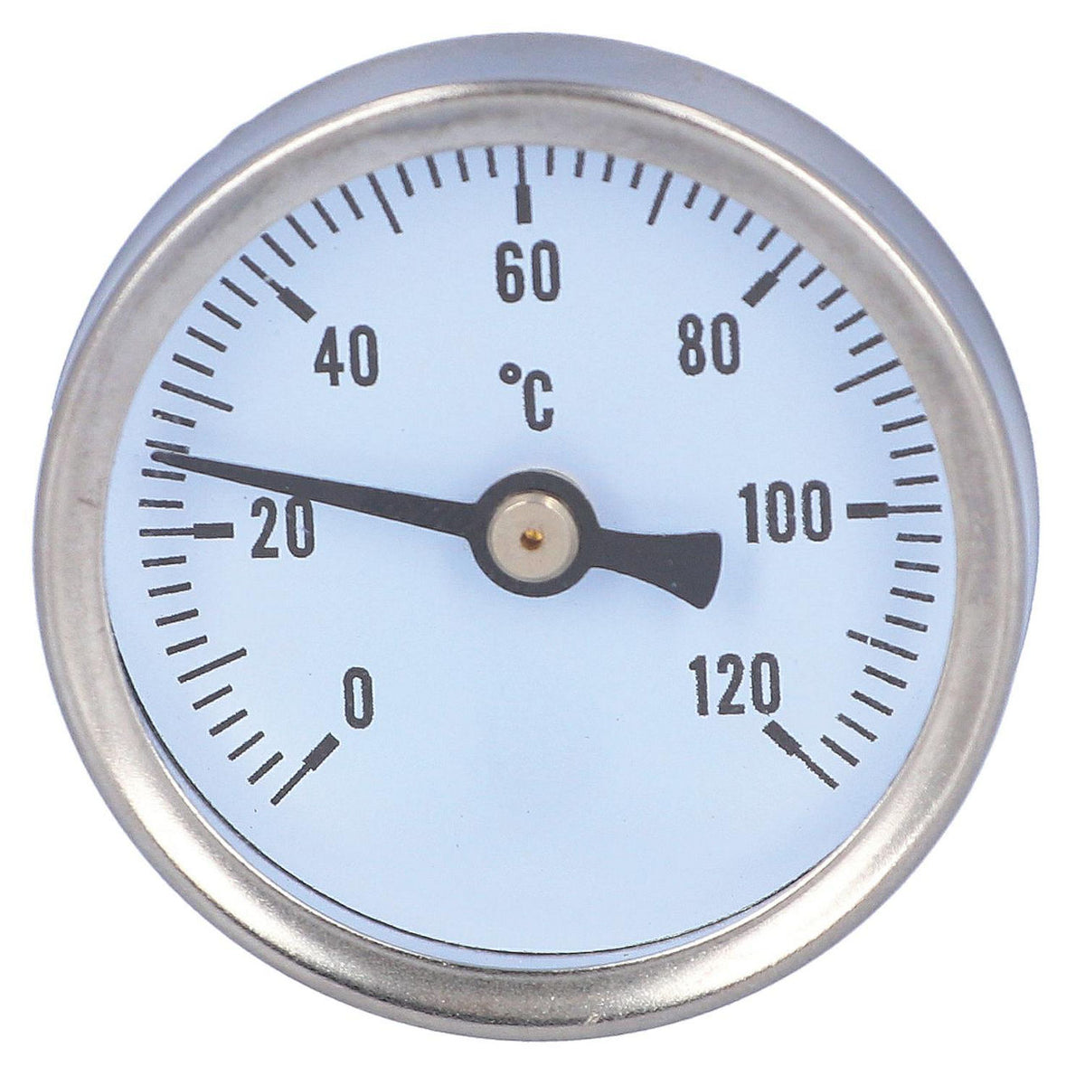 Thermomètre 0-120 °C ø 40 mm pour robinet à boisseau sphérique de raccordement