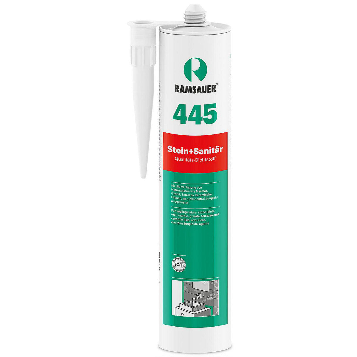 Silicone neutre RAMSAUER 445 Pierre + Sanitaire 310ml cartouche