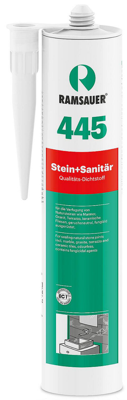 Silicone neutre RAMSAUER 445 Pierre + Sanitaire 310ml cartouche