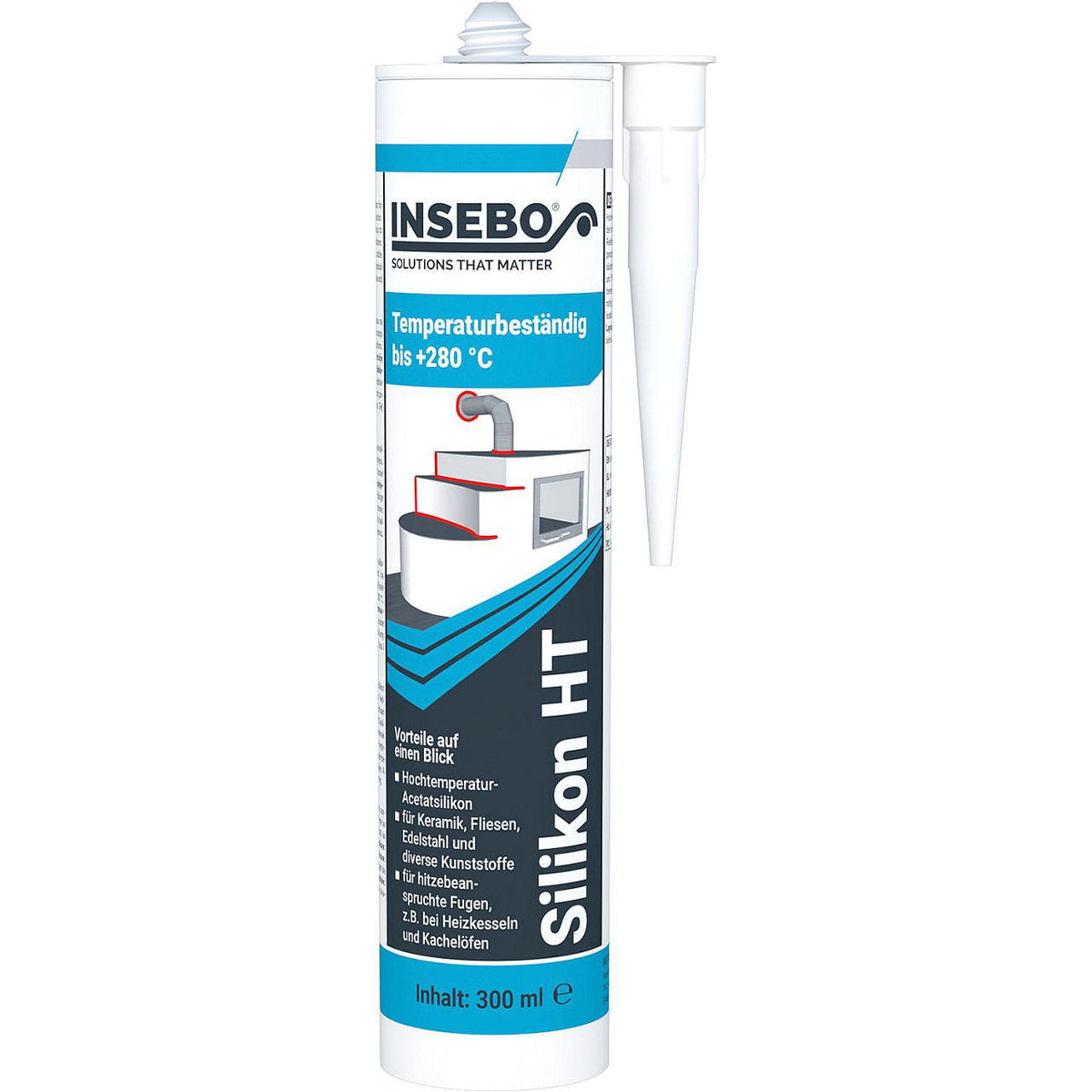 Silicone HT INSEBO résistant à la température jusqu'à 280°C 300ml cartouche