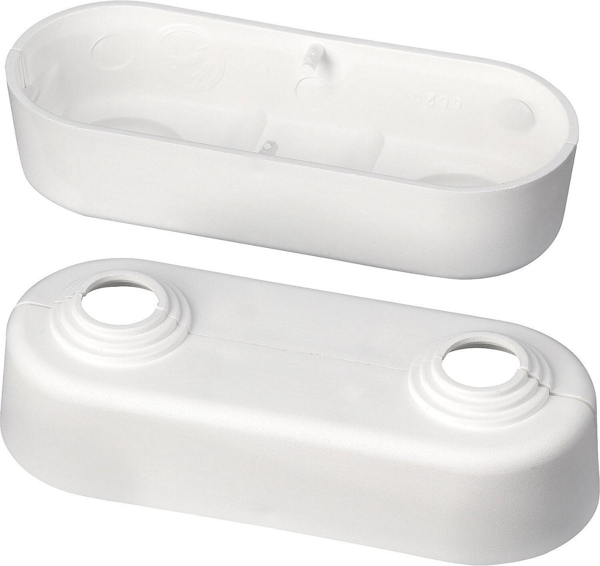 Rosace double de radiateur blanche pour tube Ø 10-18 mm