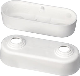 Rosace double de radiateur blanche pour tube Ø 10-18 mm