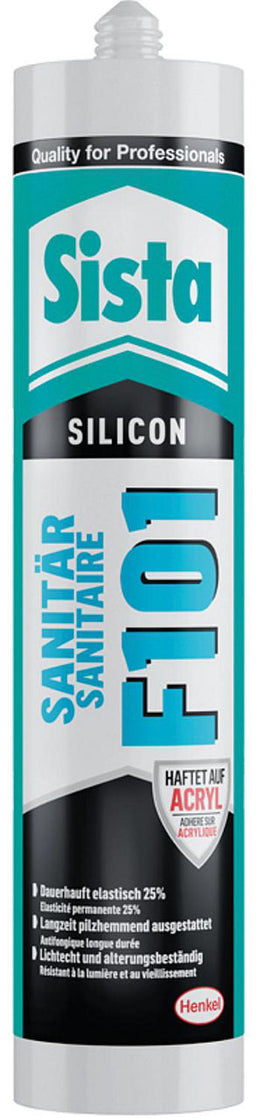 Silicone sanitaire SISTA F101 300ml cartouche