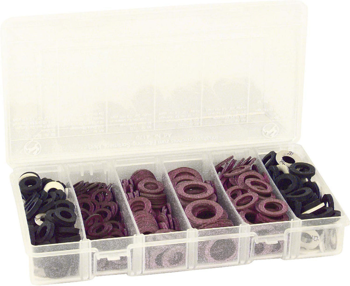 Assortiment de bagues en fibre - Contenu 550 pièces