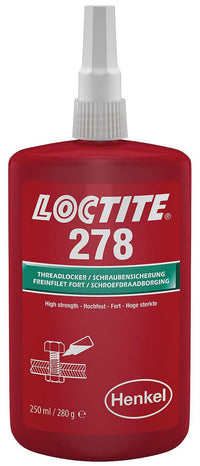 Frein filet, haute résistance / résistant aux vibrations LOCTITE 278 vert, flacon doseur de 50 ml