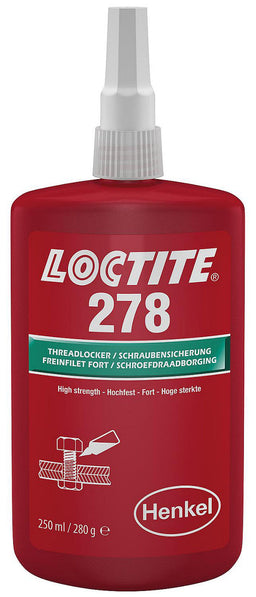Frein filet, haute résistance / résistant aux vibrations LOCTITE 278 vert, flacon doseur de 50 ml