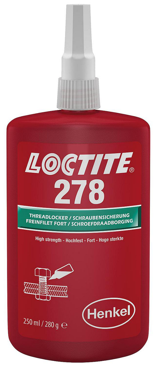 Frein filet, haute résistance / résistant aux vibrations LOCTITE 278 vert, flacon doseur de 50 ml