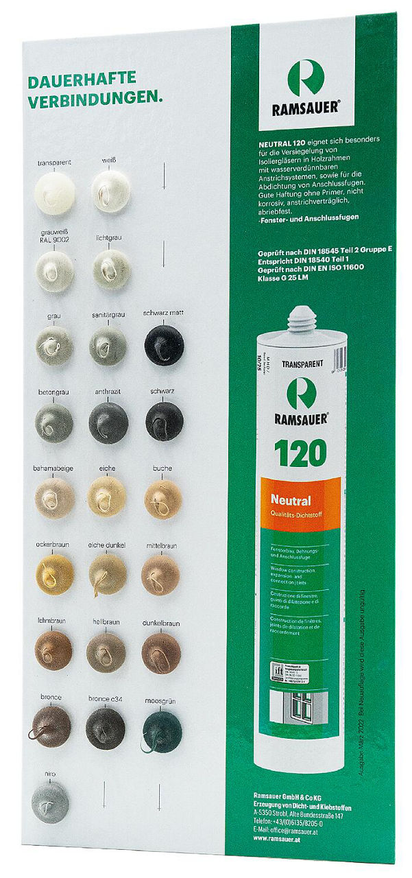 Nuancier RAMSAUER 120 Silicone neutre