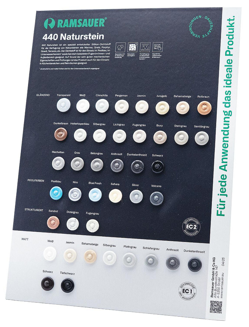 Nuancier RAMSAUER 120 Silicone neutre
