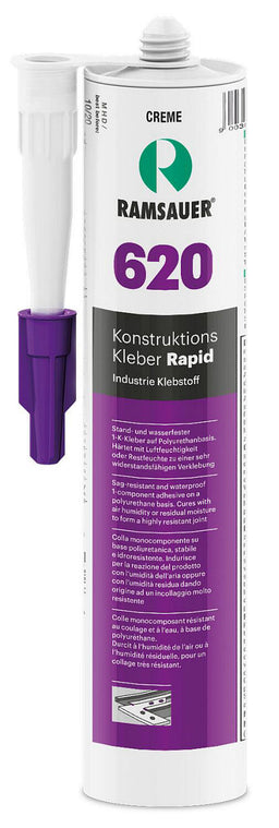 Colle de construction RAMSAUER Rapid 620 crème colle industrielle sans silicone cartouche de 310ml