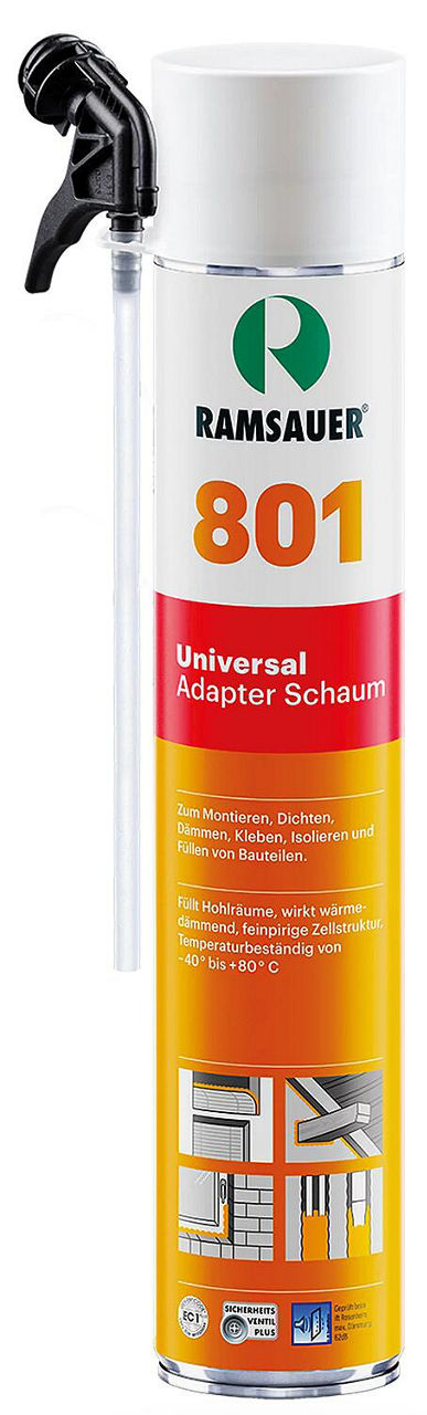 Mousse de montage PU expansive 801, classe feu B3, 750 ml